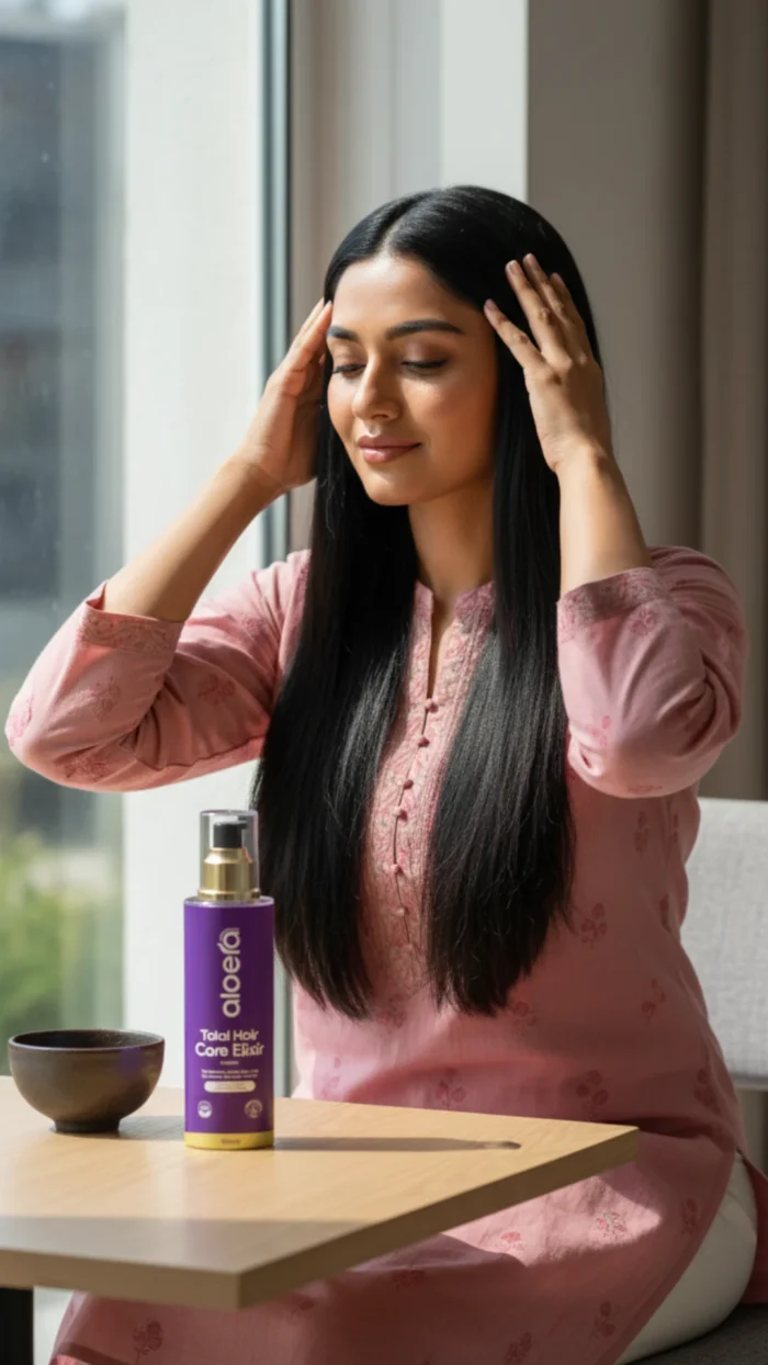 Aloera Aloe Vera Hair Oil – Total Hair Care Elixir 100 ml Glass Bottle - Image 8