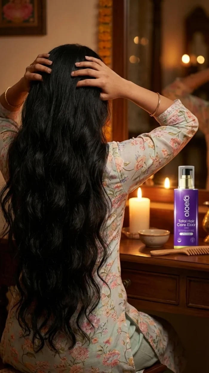 Aloera Aloe Vera Hair Oil – Total Hair Care Elixir 100 ml Glass Bottle - Image 6